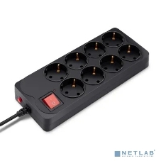 Сетевой фильтр Buro 800SH-1.8-B 1.8 м, 8 розеток, черный, коробка