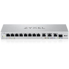 Коммутатор мультигигабитный Smart L2 коммутатор Zyxel XGS1250-12, 8xGE, 3x1/2,5/5/10G, 1xSFP+, кнопка LED ECO Mode, настольный