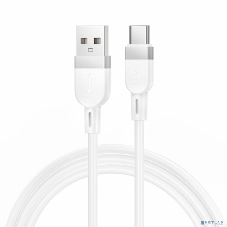 Дата-кабель USB 3.0A 60W для Type-C Type-C Hoco X109 силикон 1м (White)