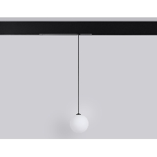 Управляемый светодиодный светильник для шинопровода Magnetic Ambrella light GL1442 BK/FR черный/белый матовый IP20 10W 3000K-6400K 220V 120° D120 H1500 (Без ПДУ)