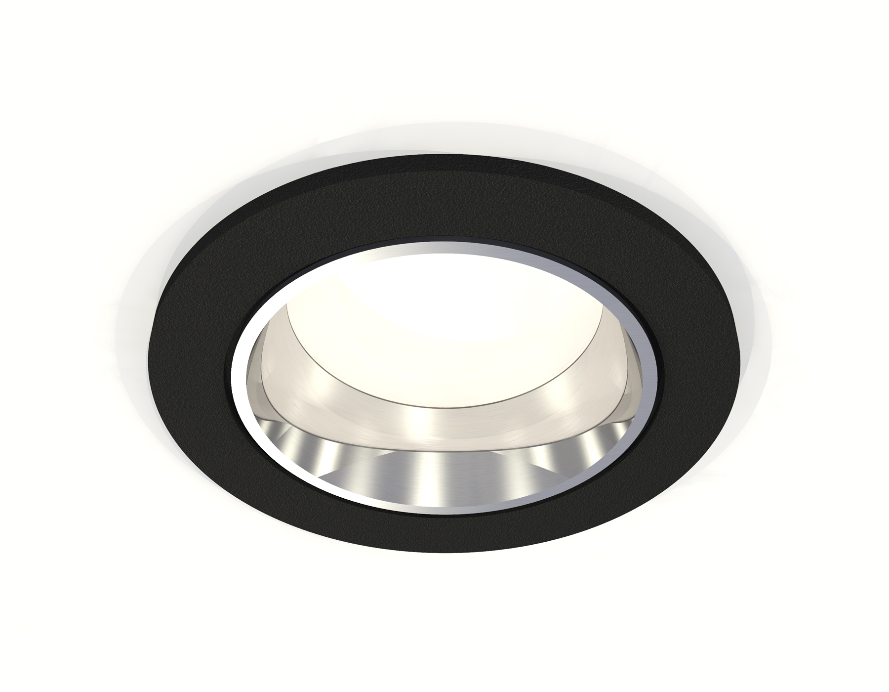 Комплект встраиваемого светильника Ambrella light XC6513003 SBK/PSL черный песок/серебро полированное MR16 GU5.3 (C6513, N6112)