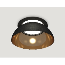 Комплект встраиваемого светильника Ambrella light XC8051101 SBK/PYG/CL черный песок/золото желтое полированное/прозрачный GX53 (C8051, N8145)