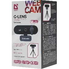 Веб-камера G-lens 2580 FullHD 1920x1080, 30 кадр/с, USB Type-A, микрофон (шумоподавление), автоматическая фокусировка, автоосвещение, штатив в комплекте