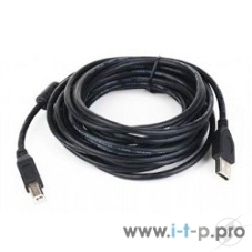 Кабель Gembird USB 2.0 PRO для соед. 3.0м AM/BM позол.конт., фер.кол., пакет