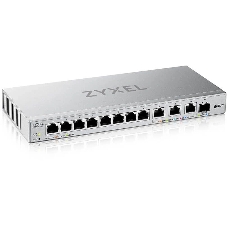 Коммутатор мультигигабитный Smart L2 коммутатор Zyxel XGS1250-12, 8xGE, 3x1/2,5/5/10G, 1xSFP+, кнопка LED ECO Mode, настольный