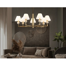 Люстра Ambrella light LH75162/7 BS/FR латунь/белый матовый E14*7 max 40W D890*580