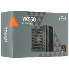 Блок питания PCCooler YK550, 550Вт, 80+ Bronze, 135мм, немодульный, черный