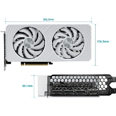 Видеокарта Palit GeForce RTX 5060 Ti WHITE OC, 8 GB GDDR7, 128 bit, 3xDisplayPort, HDMI, GPU 2407 MHz