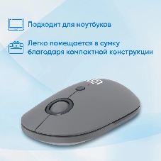 Мышь беспроводная Oklick 409MW графитовый, 1600 dpi, радиоканал, Bluetooth, USB, кнопки - 4