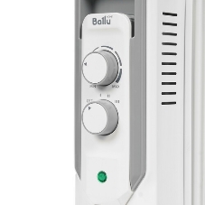 Обогреватель масляный Ballu CUBE BOH/CB-05W (5 секций), белый, 1000 Вт, 15 м2, механический термостат