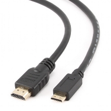 Кабель Cablexpert HDMI-mini HDMI CC-HDMI4C-6, 19M/19M, v2.0, медь, позол.разъемы, экран, 1.8м, черный, пакет