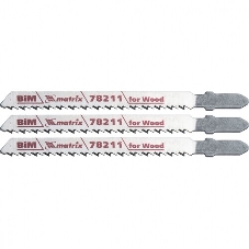 Полотна для электролобзика Matrix по дереву, 3 шт. T101BF, 75 x 2,5мм, Bimetal
