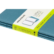Блокнот Moleskine CAHIER JOURNAL CH013B44 Pocket 90x140 мм, обложка картон, 64 страниц, нелинованный, голубой (3 шт)