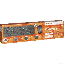 Комплект клавиатура+мышь Defender Columbia C-775 беспроводной, USB, 1600 DPI, чёрный