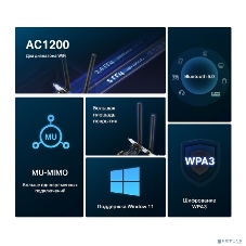 Wi-Fi Bluetooth PCI Адаптер Mercusys AC1200 Dual-Band Wi-Fi Bluetooth PCI Express Adapter