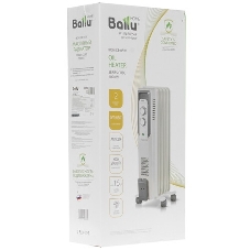 Обогреватель масляный Ballu CUBE BOH/CB-05W (5 секций), белый, 1000 Вт, 15 м2, механический термостат