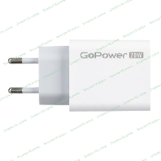 Сетевое зарядное устройство GOPOWER 1USB+1TYPE-C 20W QC3.0 00-00028401 WHITE