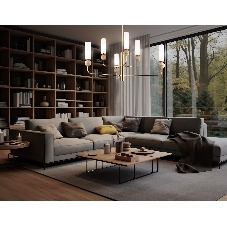 Люстра Ambrella light LH53251/6 BS/FR латунь/белый матовый E14*6 max 40W D1050*1445