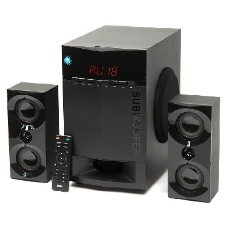 Акустическая система Dialog Progressive AP-230 BLACK акустические колонки 2.1, 35W+2*15W RMS, Bluetooth, USB+SD reader