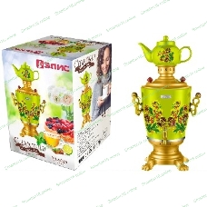 Электросамовар ЭЛИС ЭЛ-4023 (Мощность 2200 Вт, емкость, 4.0л, корпус из нерж. стали, съемный шнур, полированное покрытие корпуса, функция поддержания температурного режима, индикатор работы, дисковый нагреват. элемент, керамический заварной чайник 1.0л)