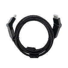 Кабель Rexant HDMI - HDMI с фильтрами, длина 2 метра, угловой 360° (GOLD) (PVC пакет)