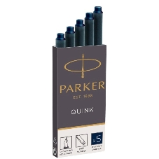 Картридж Parker Quink Z11 (CW1950385) черный/синие чернила, для ручек перьевых (5шт)