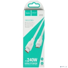 Кабель USB2.0 Hoco Type-C/Type-C, 5А, 240Вт, X93, 1м, белый, коробка