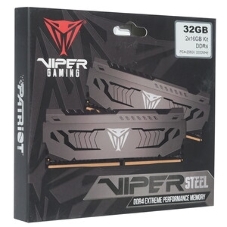 Оперативная память Patriot Viper Steel, DDR4, 32GB (2x16 GB), 3200 MHz, CL16, DIMM, радиатор, черный