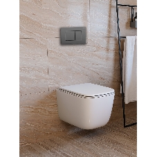 Инсталляция с унитазом комплект BAU PRO 6 в 1: унитаз подвесной безободковый торнадо Bau Dream 51х35, быстросъемное сиденье микролифт, кнопка смыва BAU Stil Gun Grey,темно-серый металлик