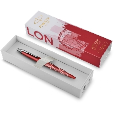 Ручка шариковая Parker Jotter London K179 (2221603) красный мет. M син. черн. подар.кор.