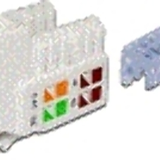 Модуль Keystone RJ45, Cat.5E, UTP, 90 градусов, белый