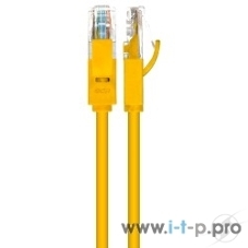 Патч-корд Greenconnect UTP прямой ethernet 0.5m cat.5е, RJ45, литой (Желтый) (GCR-LNC02-0.5m)