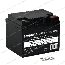Батарея для ИБП ExeGate EX282977RUS DTM 1240 L (12V 40Ah), клеммы под болт М5