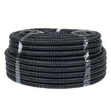 Труба гофрированная FRHF d25мм с протяжкой черный (уп.75м) Plast PROxima EKF FRHF-25