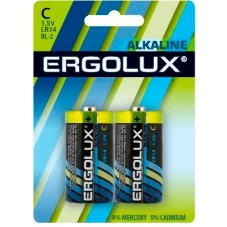 Элемент питания алкалиновый Ergolux LR14 BL-2 LR14 BL-2 1.5В Alkaline (2шт в упаковке)