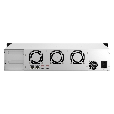 Сетевое хранилище SMB QNAP TS-873AeU-4G NAS 8x3.5/2.5 SATA/SSD trays, 2 x M2 PCIe, 2x 2.5 GbE, 2U rackmount, 1 PSU. AMD Ryzen V1500B 4-core/8-thread 2.2 GHz processor, 4 Gb DDR4 RAM (1*4 Gb) up to 64Gb (2*32 Gb). W/o rail kit RAIL-B02
