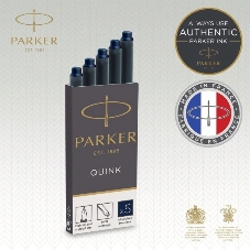 Картридж Parker Quink Z11 (CW1950385) черный/синие чернила, для ручек перьевых (5шт)