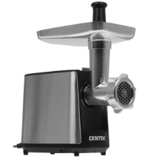 Мясорубка электрическая Centek CT-1604 Комбайн серый, 2200 Вт, 2.2 кг/мин, реверс, защита от перегрузки, насадки - 7