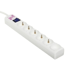 Сетевой фильтр PowerCube, PC 5 м 6 р, белый, 16А, SPG6-A2