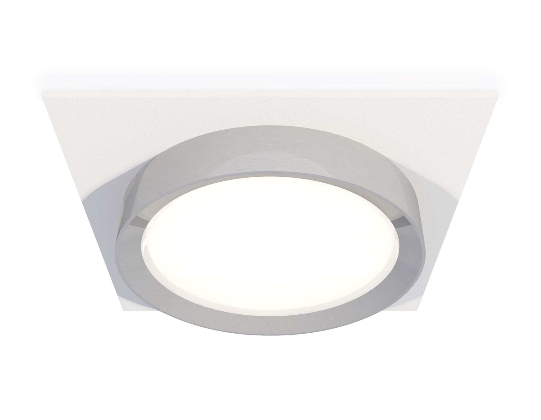 Комплект встраиваемого светильника Ambrella light XC8061003 SWH/PSL белый песок/серебро полированное GX53 (C8061, N8118)