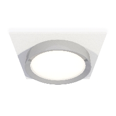 Комплект встраиваемого светильника Ambrella light XC8061003 SWH/PSL белый песок/серебро полированное GX53 (C8061, N8118)
