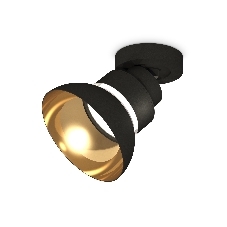 Светильник Ambrella Light XM8102101 SBK/PYG/CL черный песок/золото желтое полированное/прозрачный GX53