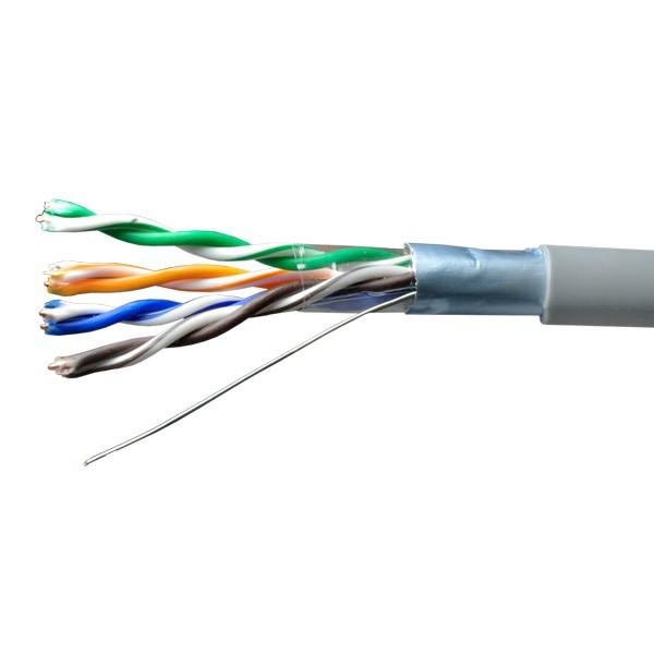 Кабель витая пара F/UTP cat.5e 4х2х24AWG solid CU PVC Standard сер. (м) SUPRLAN