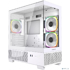 Корпус Powercase Vision Micro M1 ARGB, Tempered Glass, 3x 120mm ARGB fans, белый, mATX (CVMM1W-A3)