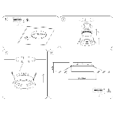 Светильник Ambrella light TN52231 BK черный IP20 GX53 D110*44