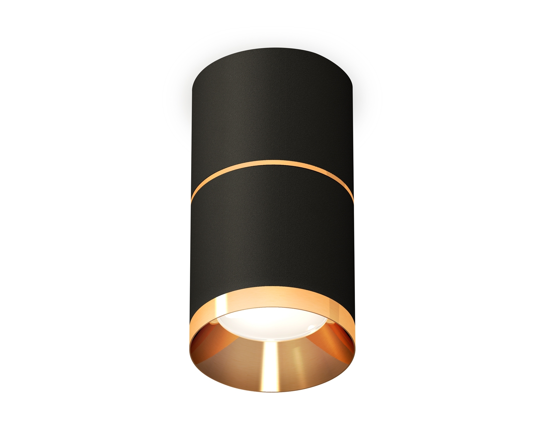 Светильник Ambrella Light XS7402181 SBK/PYG черный песок/золото желтое полированное MR16 GU5.3 (C7402, A2072, C7402, N7034)