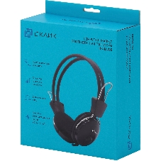 Проводные наушники Oklick HS-M200 черный, накладные, Jack 3.5 мм
