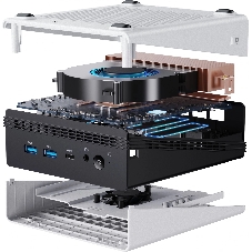 Мини ПК Chuwi UBox Ryzen 5 6600H (3.3) 16Gb SSD 512Gb 660M Win11Pro 2x2.5GbitEth WiFi BT 90W белый/черный