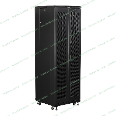 Шкаф серверный Lanmaster (TWT-CBB-42U-8X10-G1) напольный 42U 800x1000 мм пер. дв. стекл. задн. дв. двуст. 2 бок. пан. 800 кг черный IP20