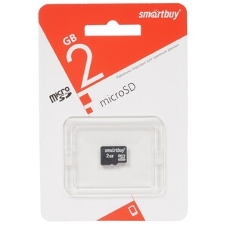 Флеш карта MicroSD (Transflash) Smartbuy 2 Gb (без адаптера)